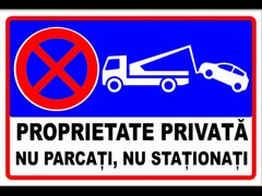 Semn de proprietate privata nu parcati si nu stationati