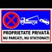 Semn de proprietate privata nu parcati si nu stationati